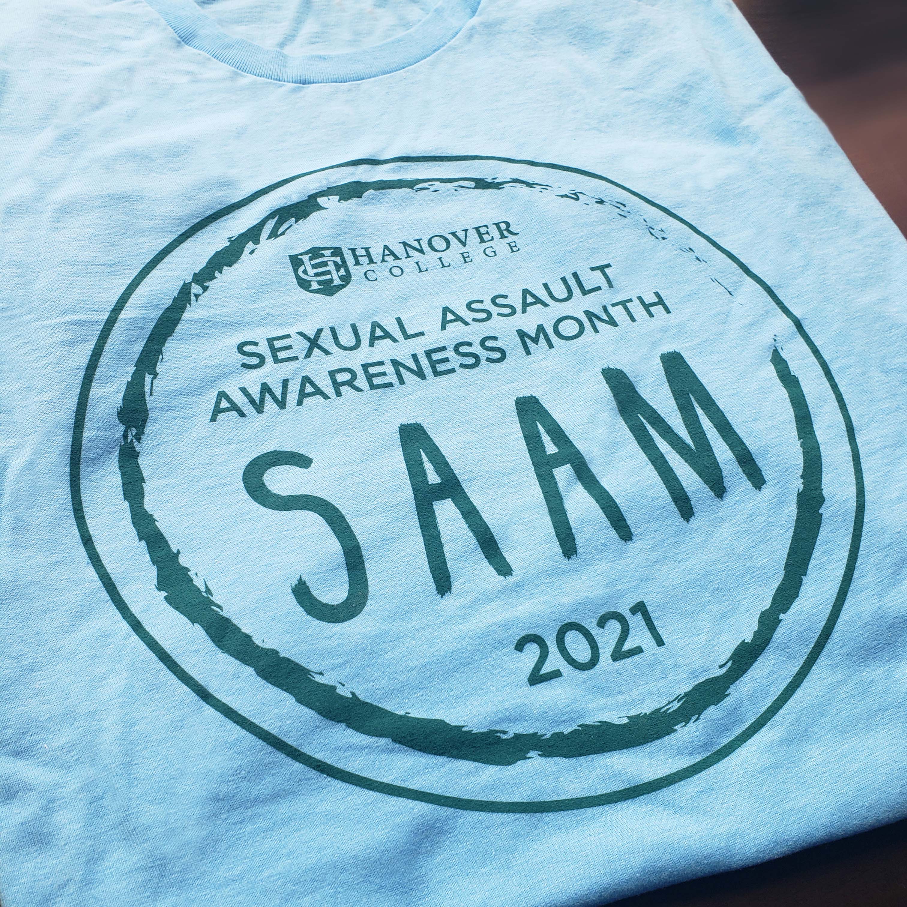 Hanover College Sexual Assault Awareness Month Tshirt.